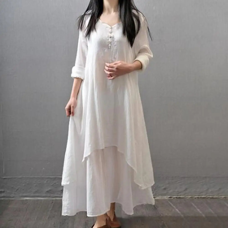 Women Elegant Linen Dresses