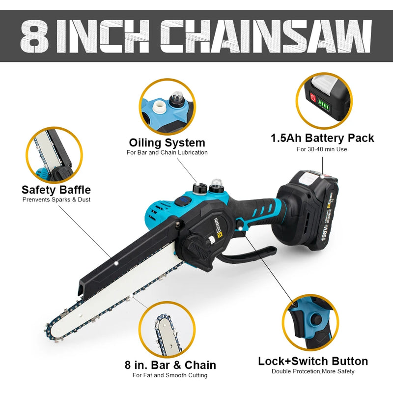 8 Inch Brushless Chain Saw