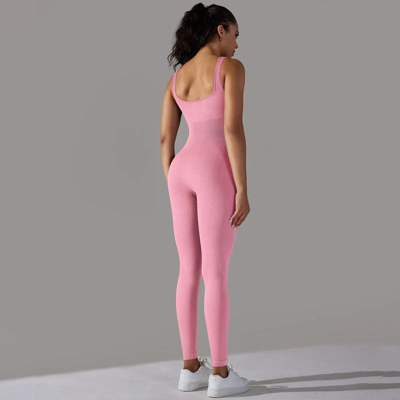 One Piece Seamless Knitted Sport Jumpsuit