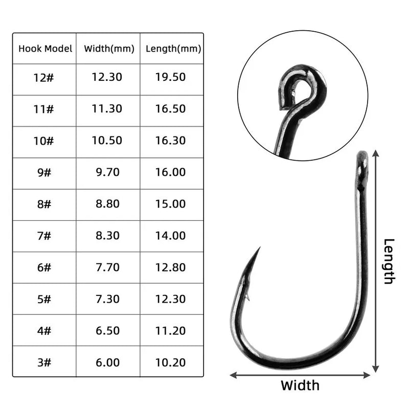 High Carbon Steel Fishing Hooks Set