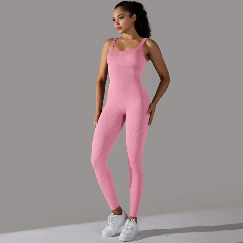 One Piece Seamless Knitted Sport Jumpsuit