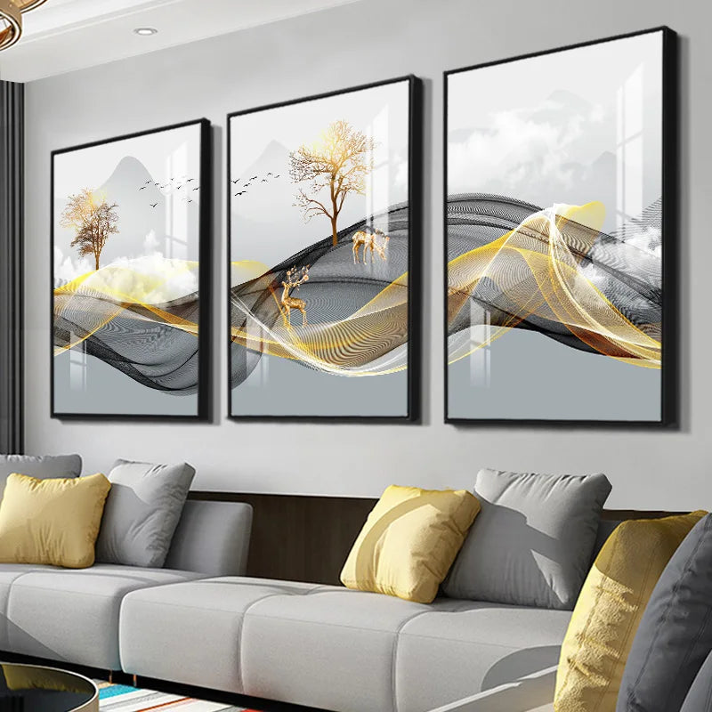 Ribbon Abstract Landscape Wall Art