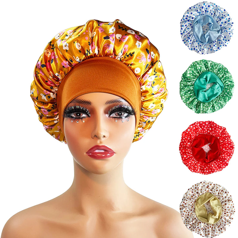 Double Layer Silk Hair Cap