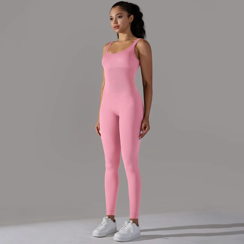 One Piece Seamless Knitted Sport Jumpsuit