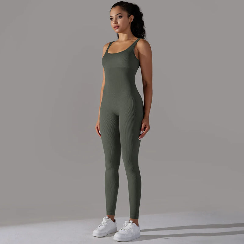 One Piece Seamless Knitted Sport Jumpsuit