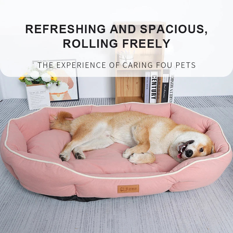 Imitation Suede Velvet Dog Bed