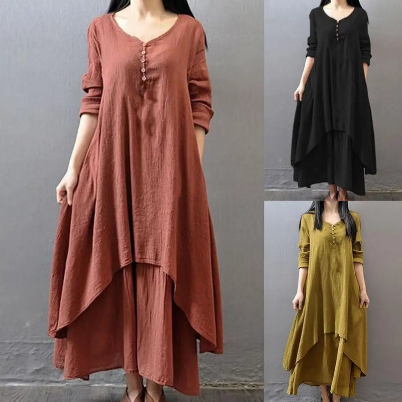 Women Elegant Linen Dresses