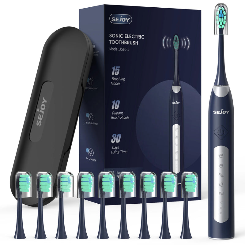 Electric Toothbrush with 10 Brush Heads