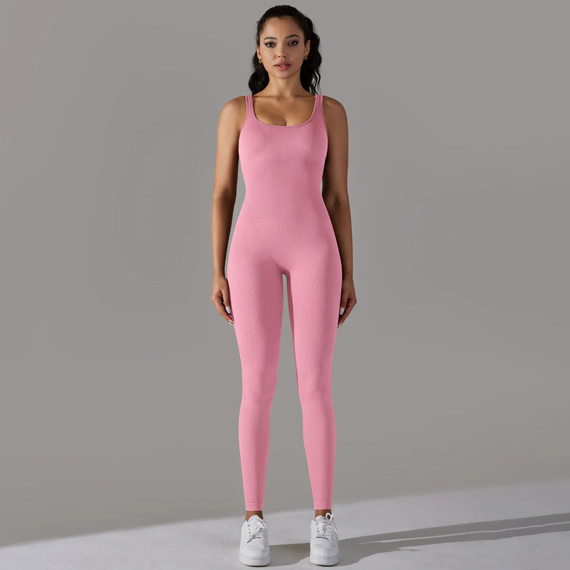 One Piece Seamless Knitted Sport Jumpsuit