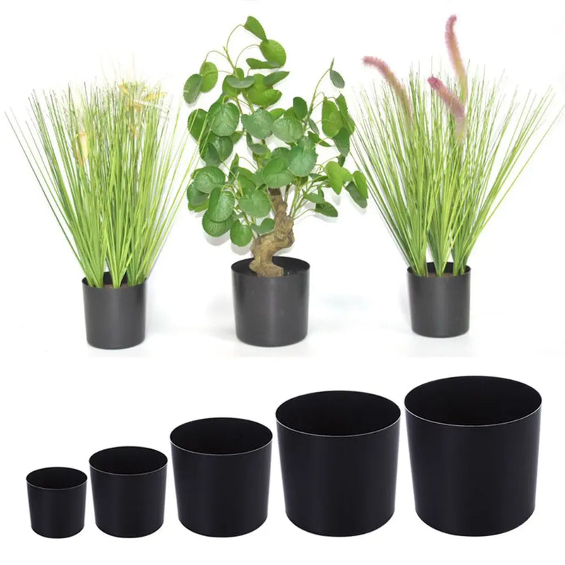 Plastic Black Succulent Planter Pot