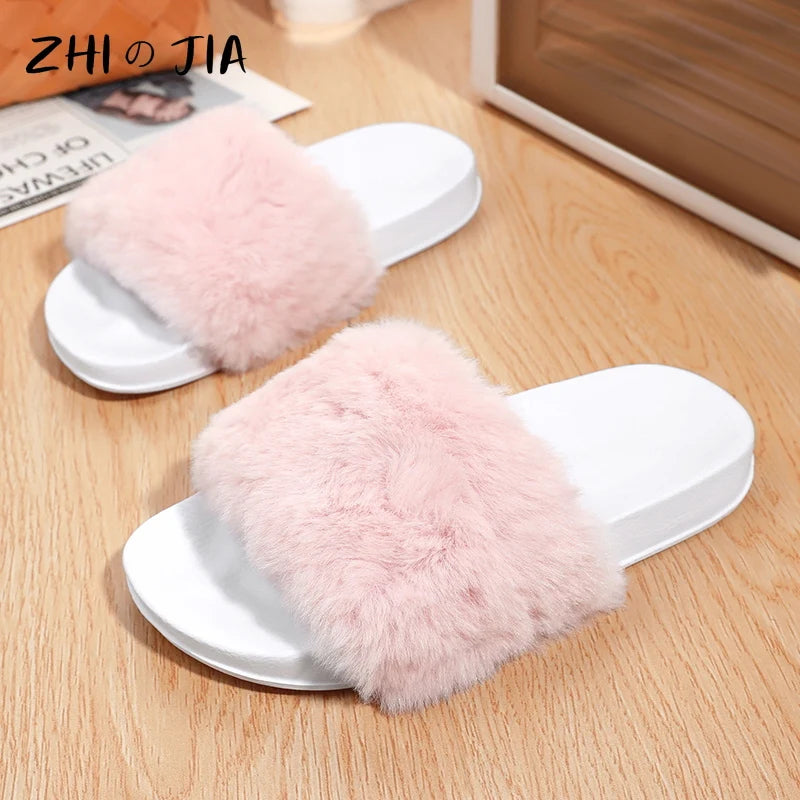 Women's Plush One Word Slipper