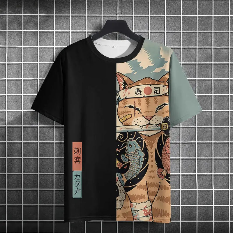 Men's Samurai Cat Shirt