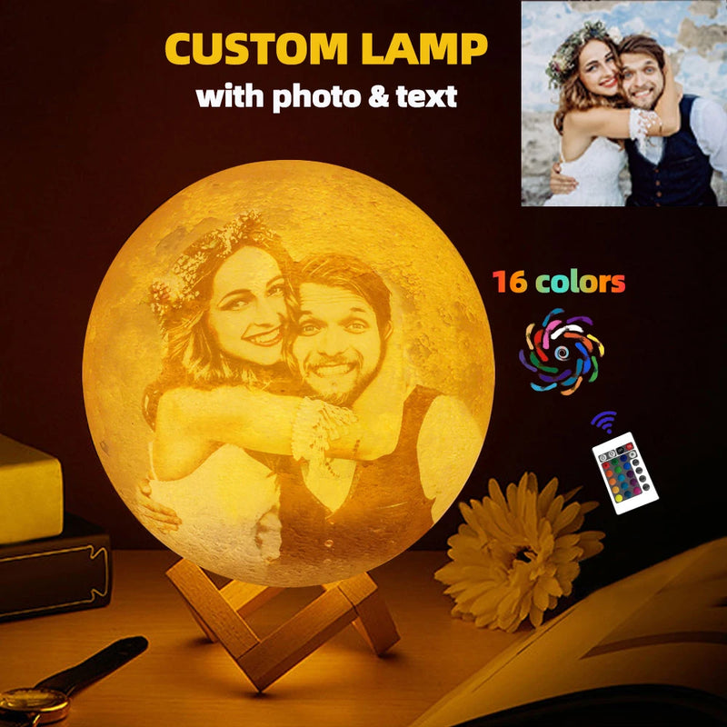 Customized 3D Printing Moon Lamp