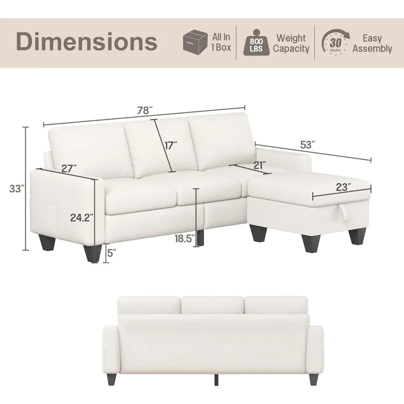 Convertible Sectional Sofa Couch