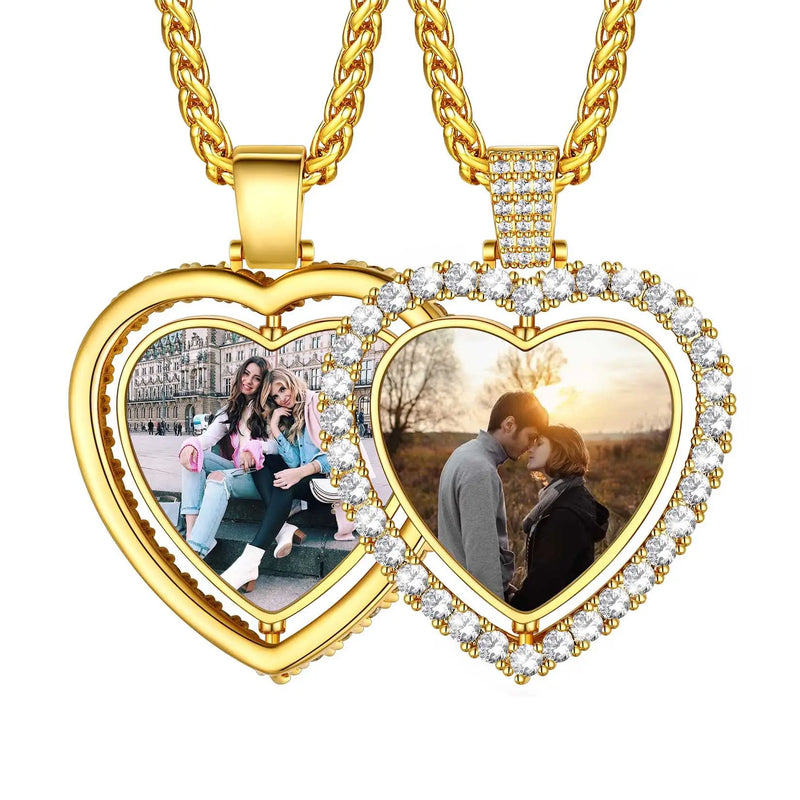 Customized Heart Photo Necklace