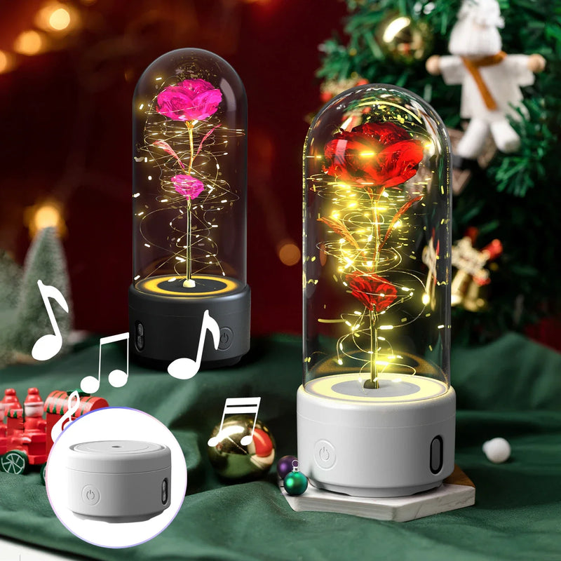 Creative 2 In 1 Rose Flowers Speaker Light