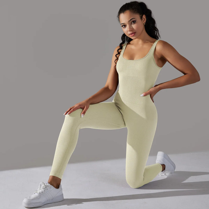 One Piece Seamless Knitted Sport Jumpsuit