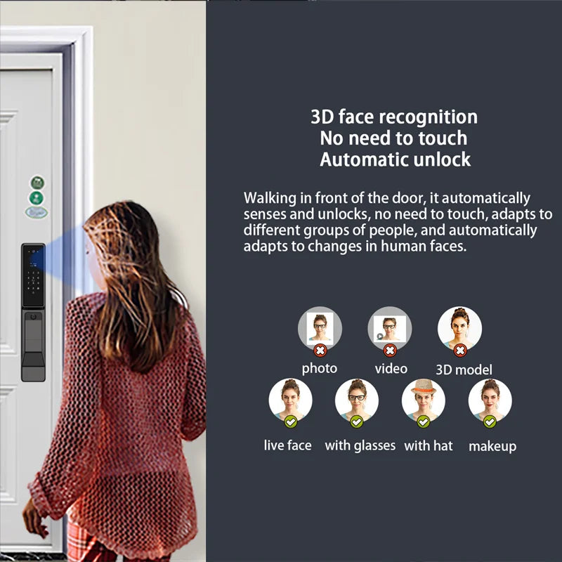 Face Fingerprint Smart Door Lock