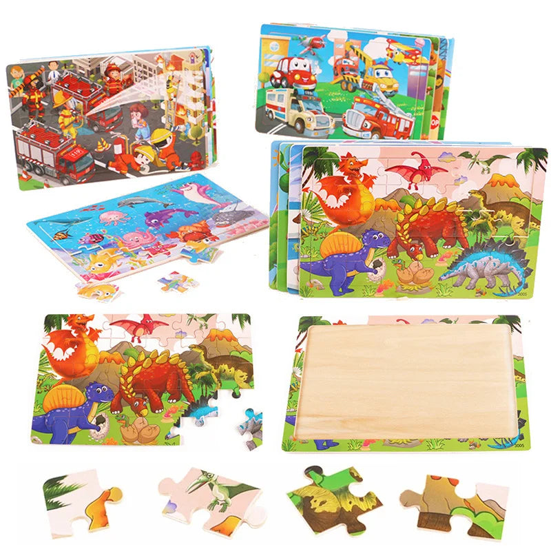 Baby Cartoon 3d Wooden Puzzles