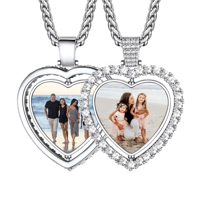 Customized Heart Photo Necklace