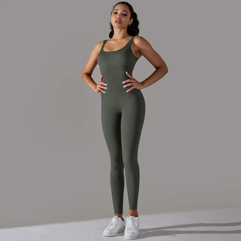 One Piece Seamless Knitted Sport Jumpsuit