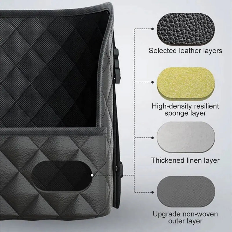 Car Middle Seat Storage Leather Bag