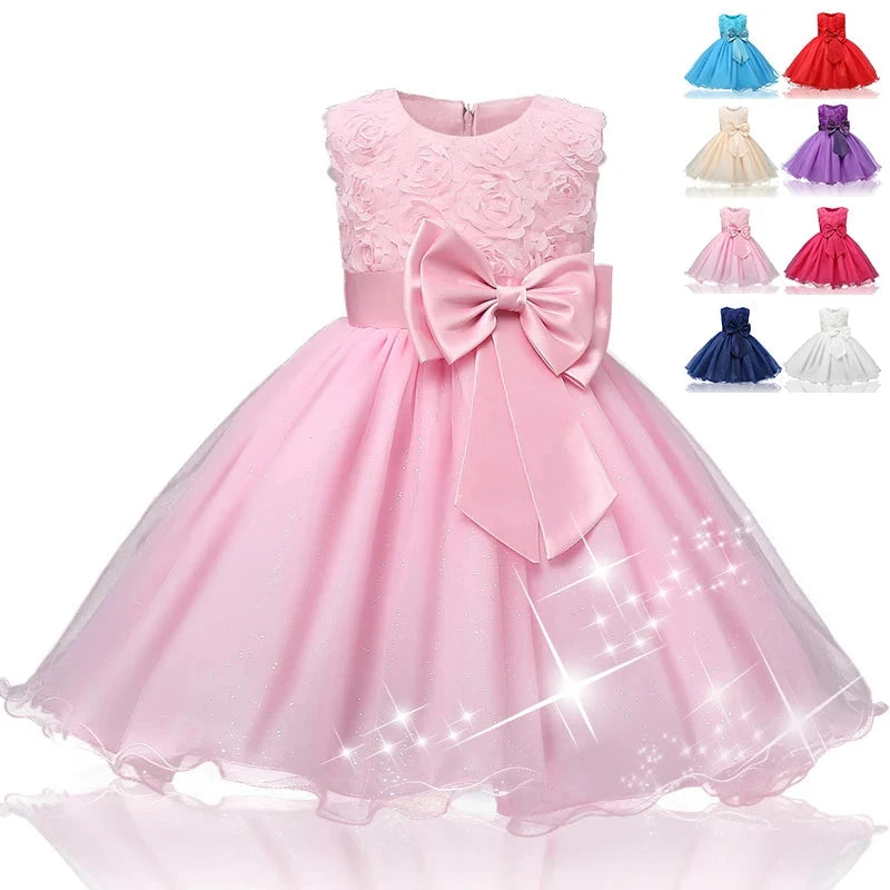 Girls Flower Wedding Gown Dress