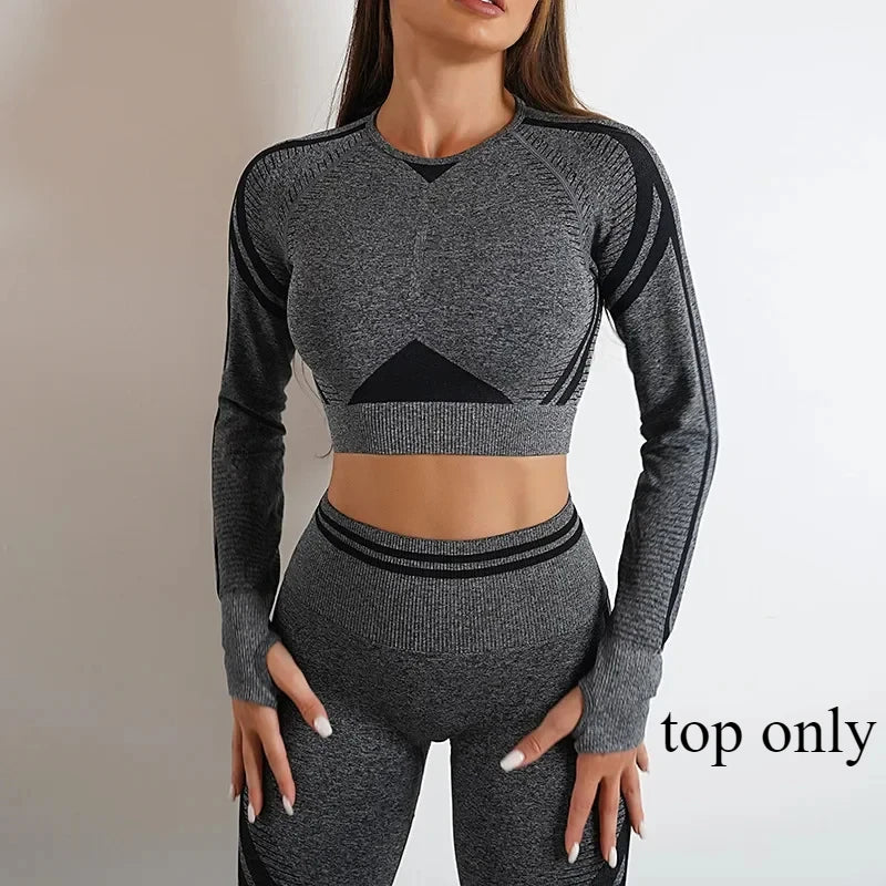 Yoga Seamless Long Sleeve Set