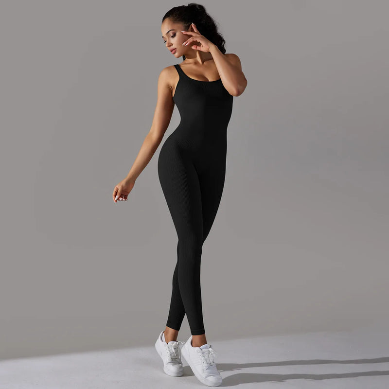 One Piece Seamless Knitted Sport Jumpsuit