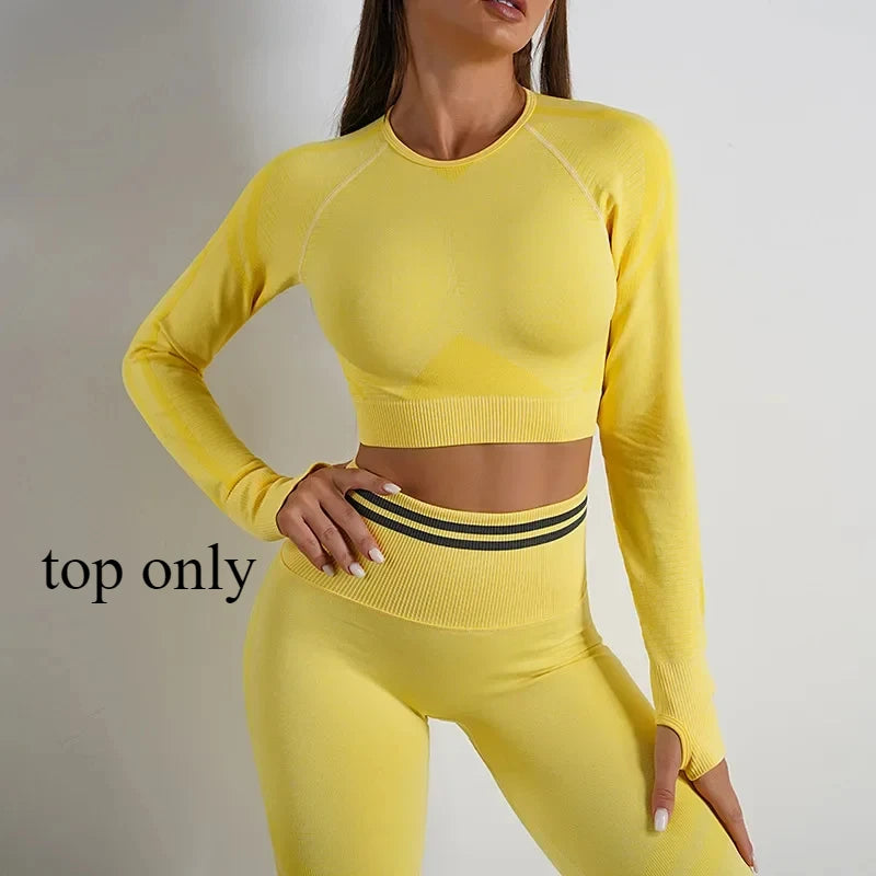 Yoga Seamless Long Sleeve Set