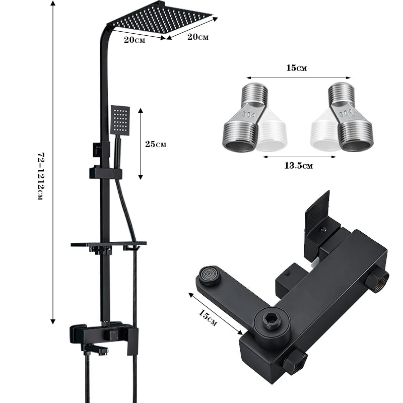 Bathroom Spout Rain Shower Set