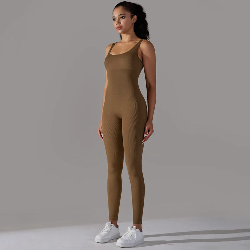 One Piece Seamless Knitted Sport Jumpsuit