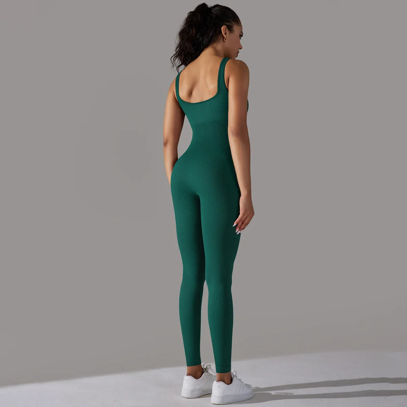 One Piece Seamless Knitted Sport Jumpsuit