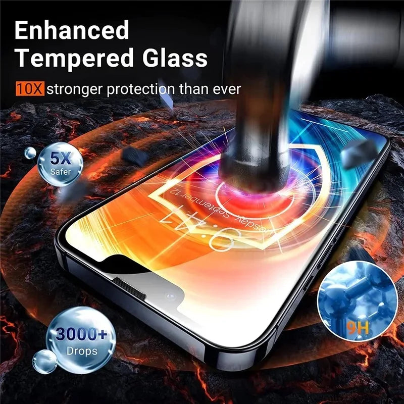 IPhone  1-5Pcs Tempered Glass