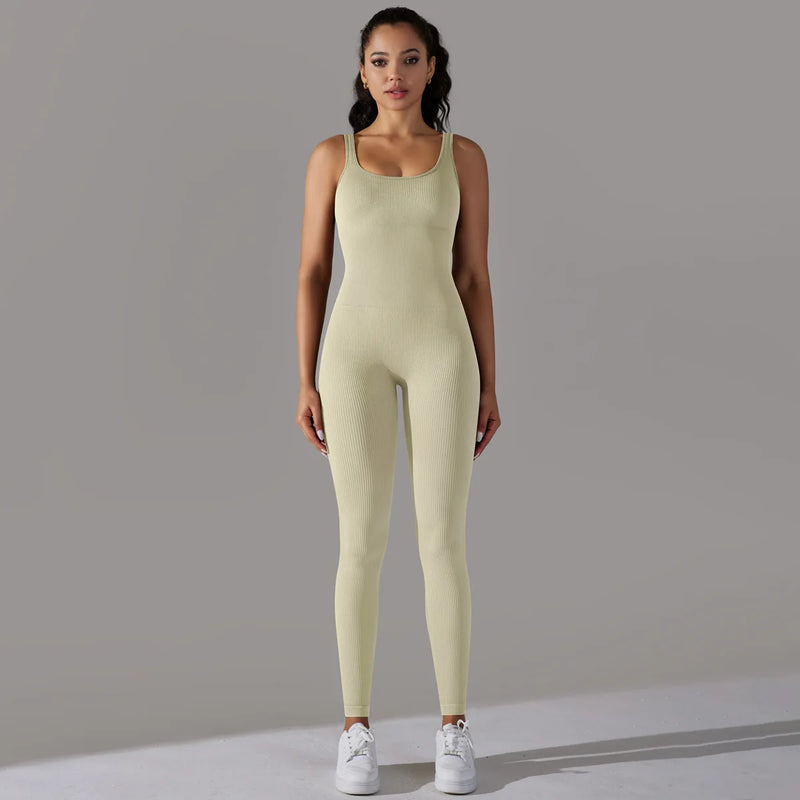 One Piece Seamless Knitted Sport Jumpsuit