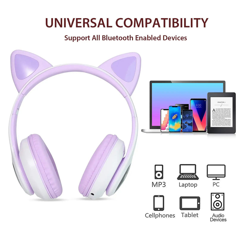 Cute Cat Wireless Headphones