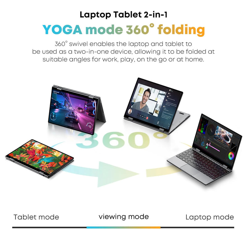 2 in 1 Touchscreen 10.95" Laptop