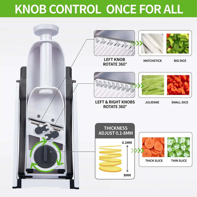 5 In 1 Multifunction Vegetable Slicer/ Cutter