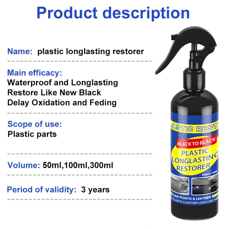 Car Plastic Restorer Coating Agent