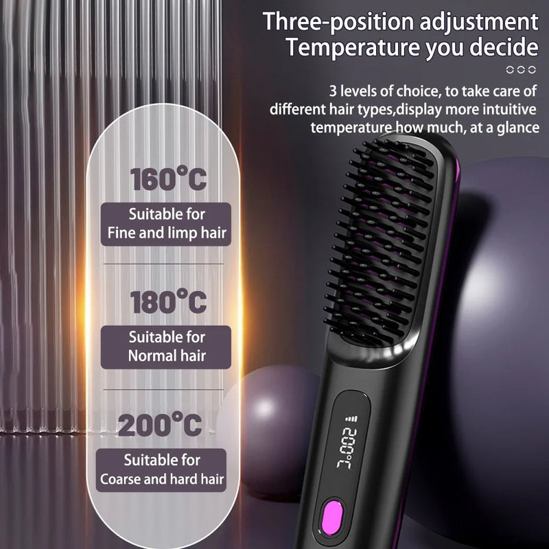 Wireless 2 In 1 Straight Hair Comb