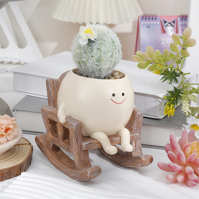 Rocking Chair Flower Pot