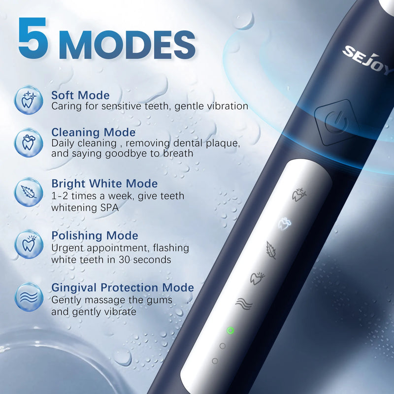 Electric Toothbrush with 10 Brush Heads