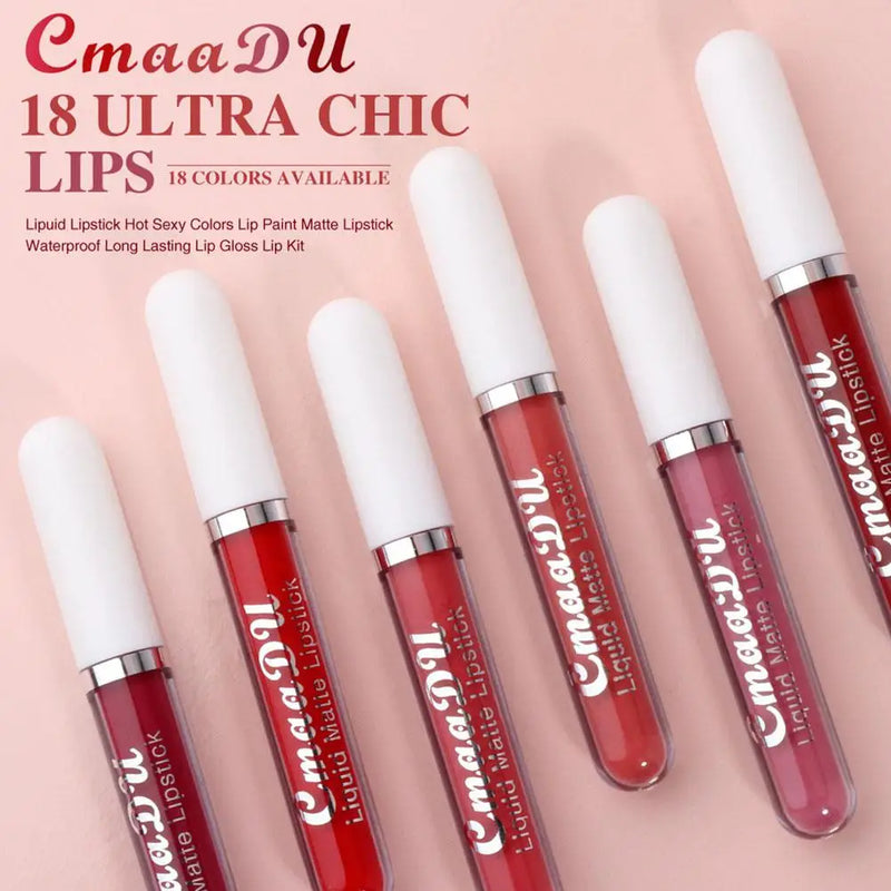 Waterproof 18 Color Liquid Lipstick