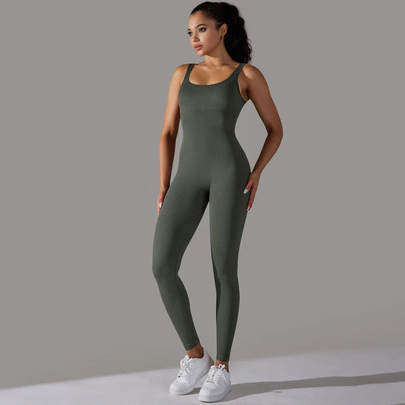 One Piece Seamless Knitted Sport Jumpsuit