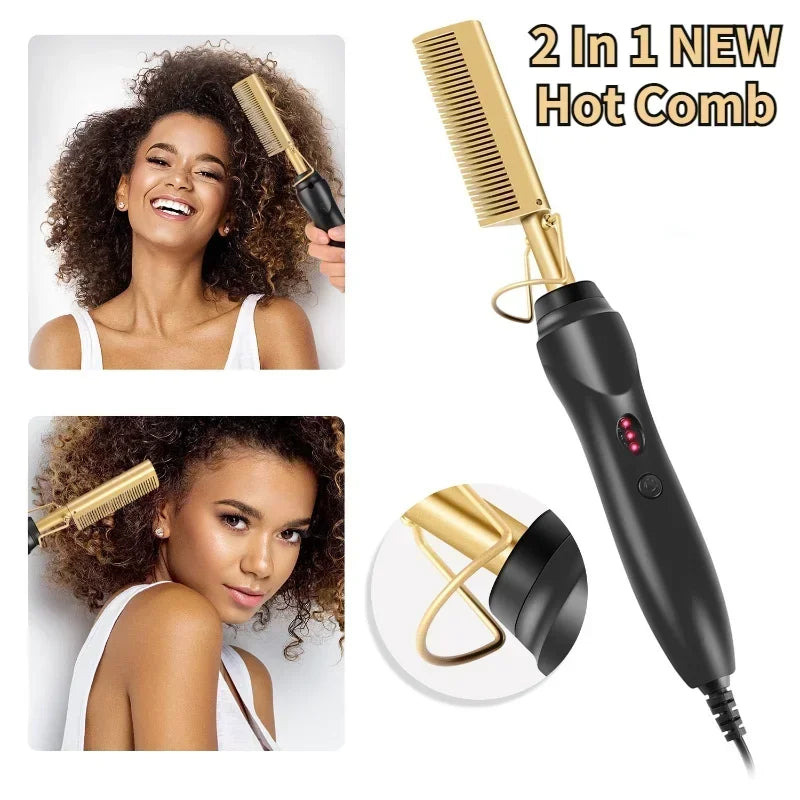 2 in 1 Hair Straightener Comb