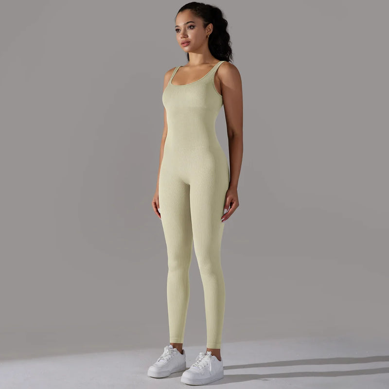 One Piece Seamless Knitted Sport Jumpsuit