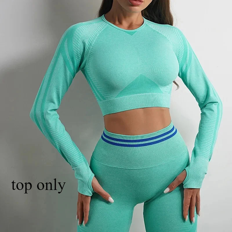 Yoga Seamless Long Sleeve Set